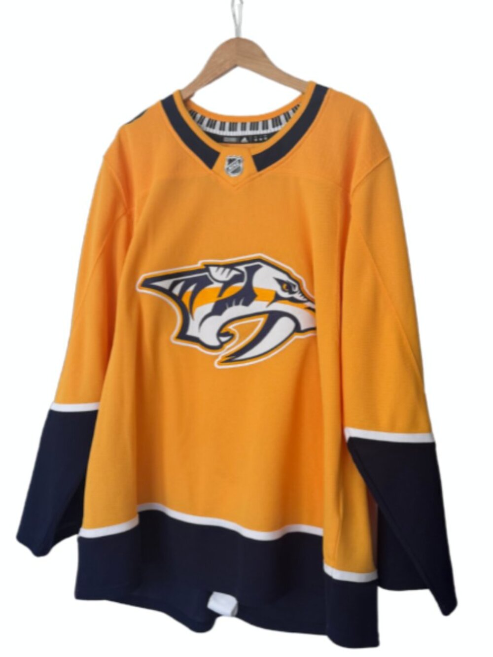 Nashville Predators Adidas Hockey Jersey Gold Size 60 (Approx. 3X)